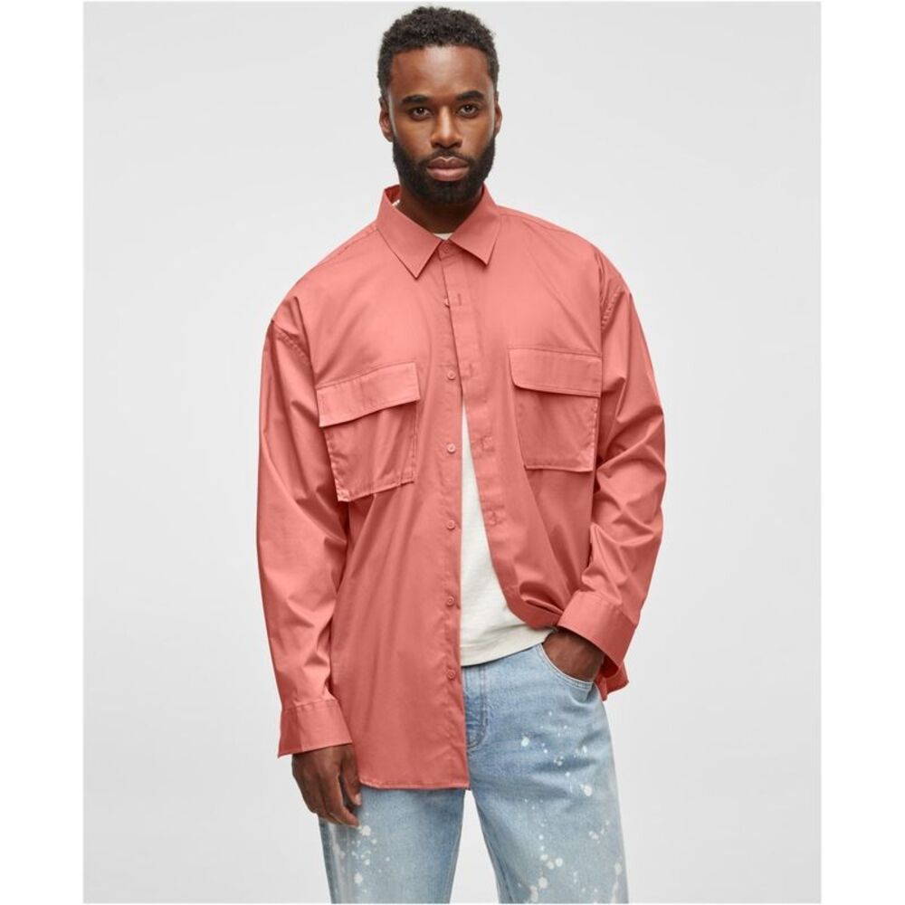 Mode Of One Mens Long-Sleeve Utility Button Up Shirt, NWT
